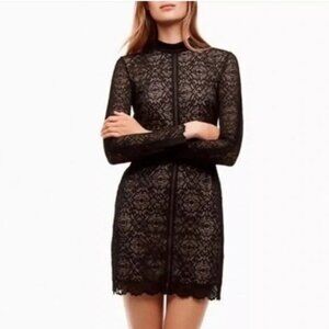 Aritzia Wilfred Janvry Lace long Sleeve Dress in Black
